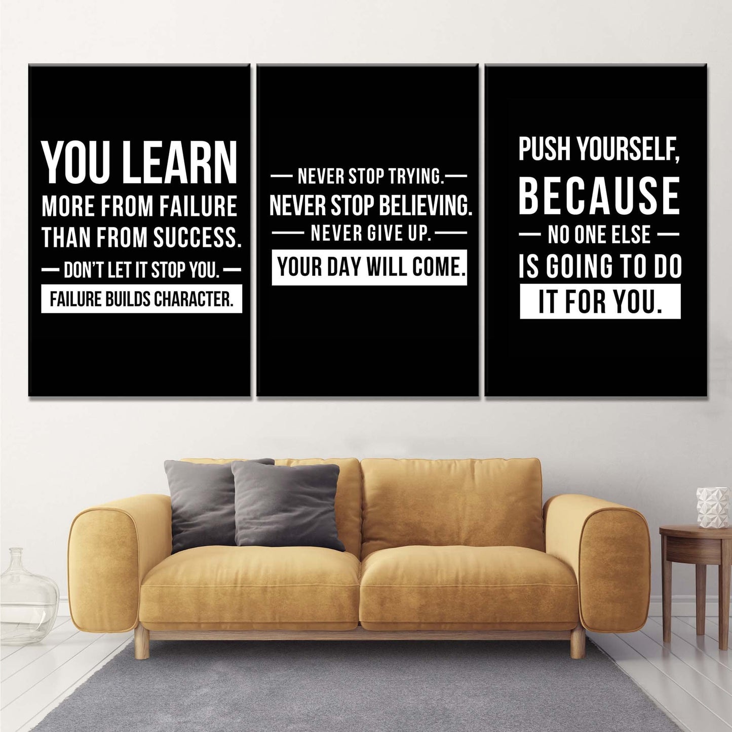 ✨ 3-Piece Motivational Wall Frame Set – Inspire & Stay Positive