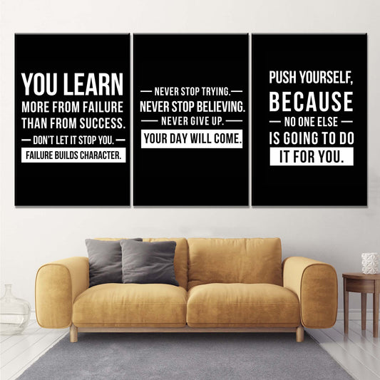 ✨ 3-Piece Motivational Wall Frame Set – Inspire & Stay Positive