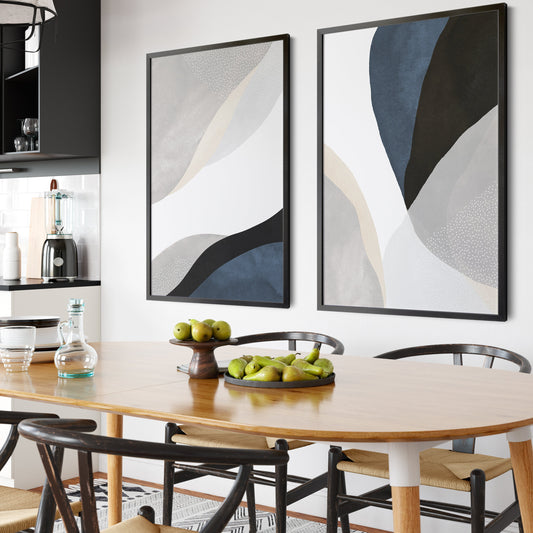 Modern Abstract Wall Art Frame – Minimalist Home & Office Decor 2 pices set