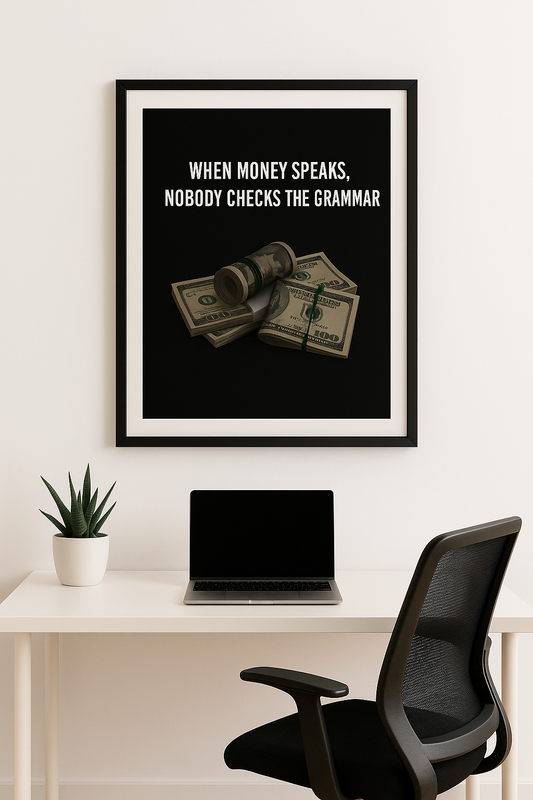 When Money Speaks – Nobody Checks the Grammar” Motivational Frame