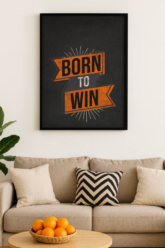 Born to Win” Motivational Wall Frame