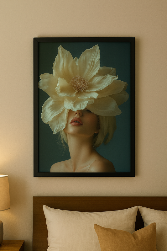 "Floral Portrait Art | Modern Aesthetic Wall Decor"