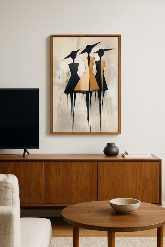 Golden Grace – Abstract Elegance