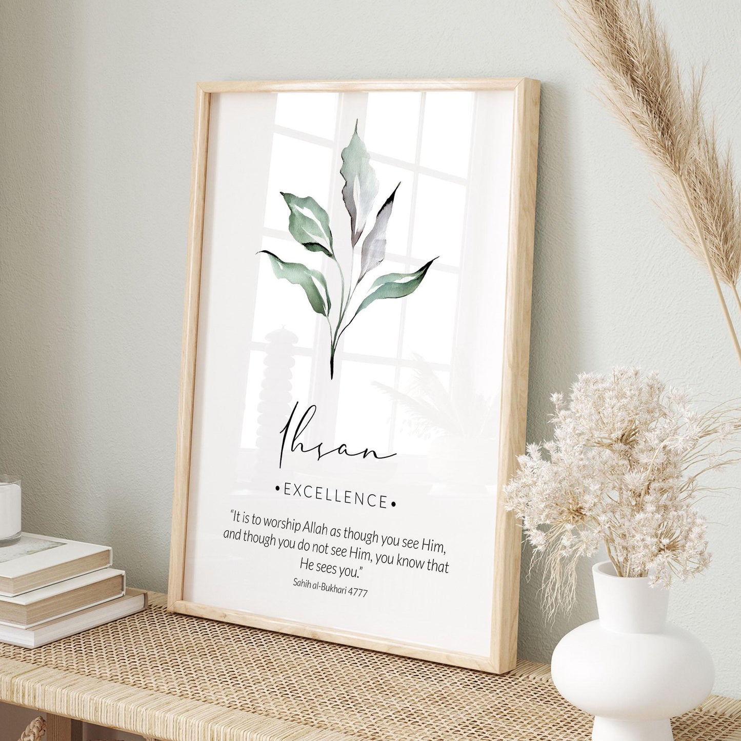 Islamic Botanical Frame Set – 6 Pieces