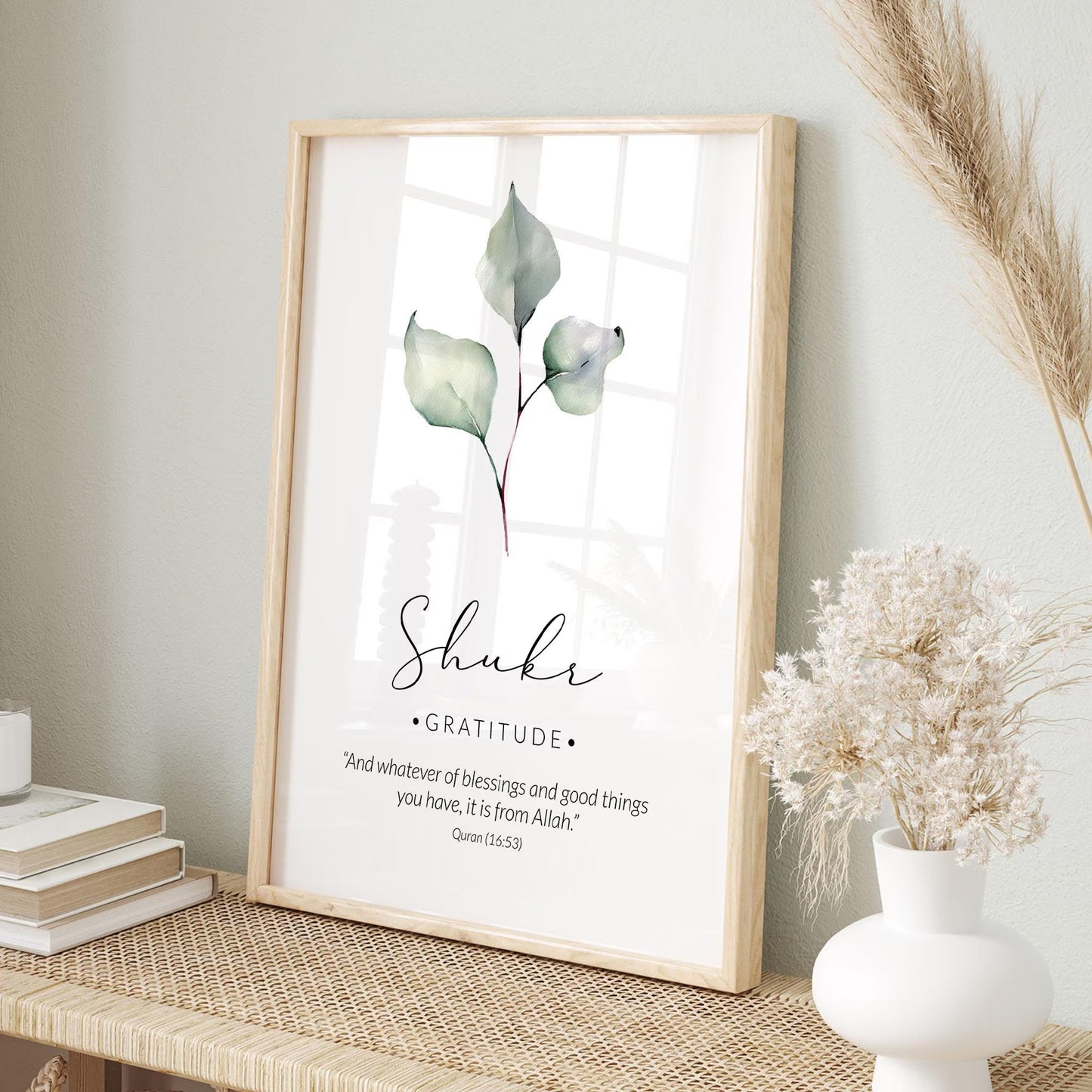 Islamic Botanical Frame Set – 6 Pieces
