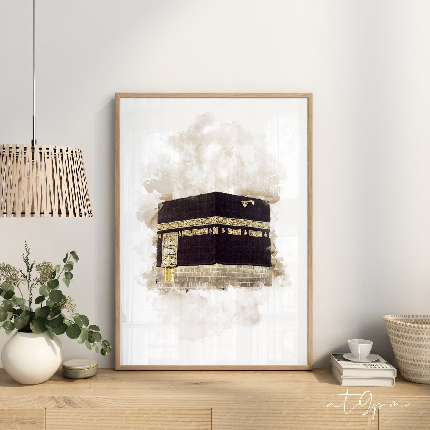 Set of 3 Islamic Posters | Kaaba, Aqsa & Nabawi | Watercolor Wall Art | D57