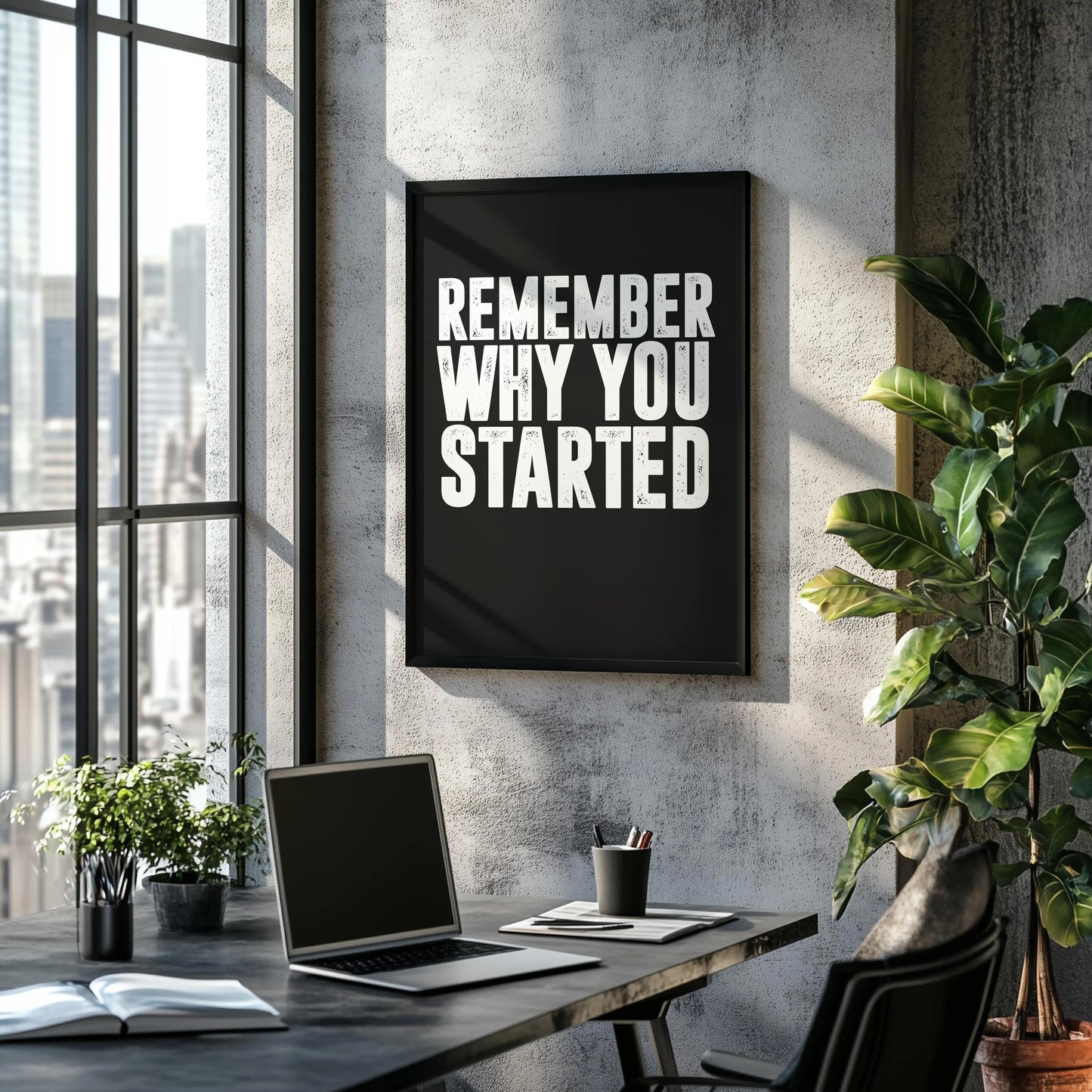 Remember Why You Started | Motivational Wall Art
