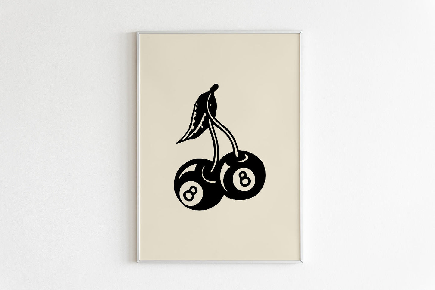 Set of 3 Modern Playing Card Wall Art Prints – Black & White Minimalist Posters