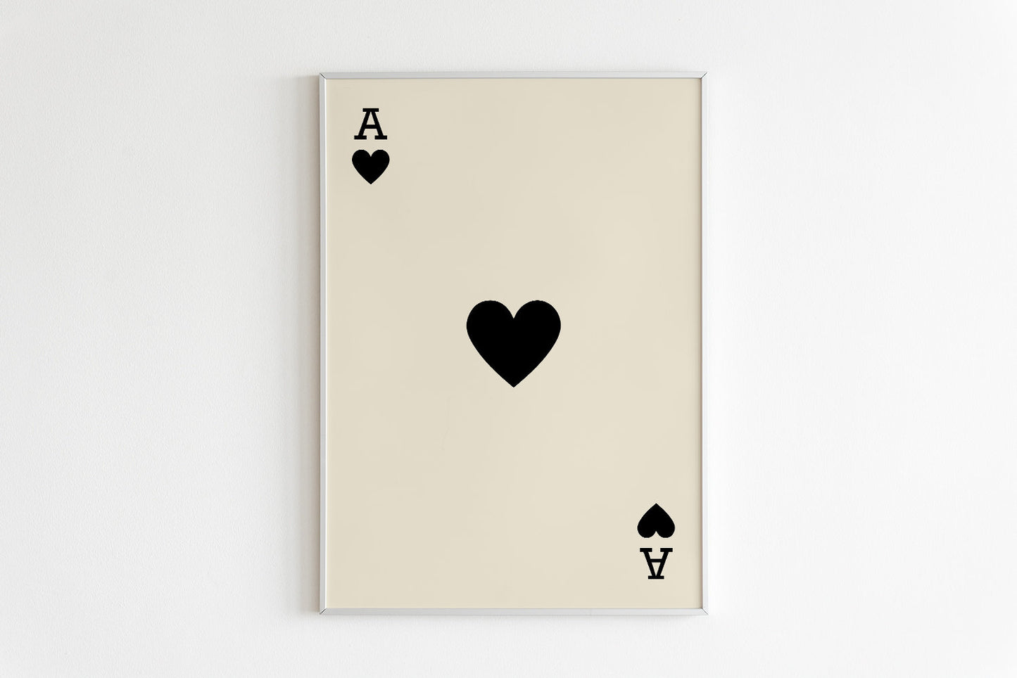 Set of 3 Modern Playing Card Wall Art Prints – Black & White Minimalist Posters
