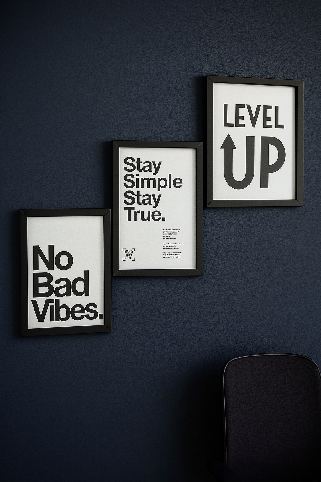 Elevate your office vibes with bold motivational frames – 3-piece set
