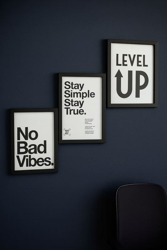 Elevate your office vibes with bold motivational frames – 3-piece set
