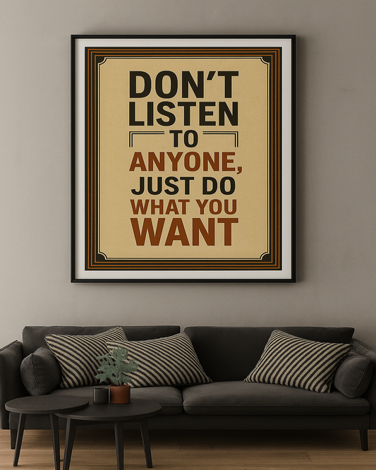 One Life. One Chance – Motivational Wall Frame