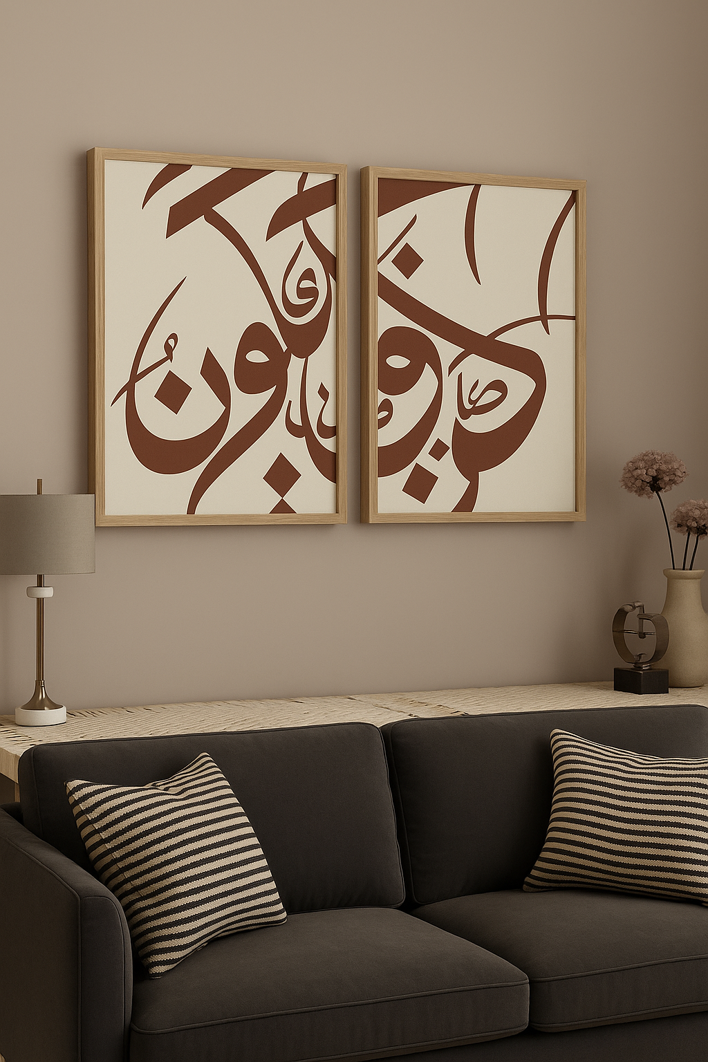 Arabic Calligraphy Wall Frame Set – 2 Piece