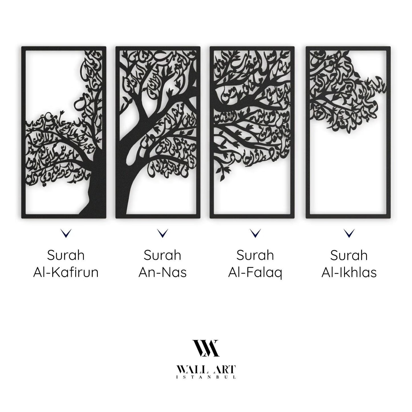 Set of 3 Islamic Wall Art | Quran Ayah Prints | Modern Home Décor | D56