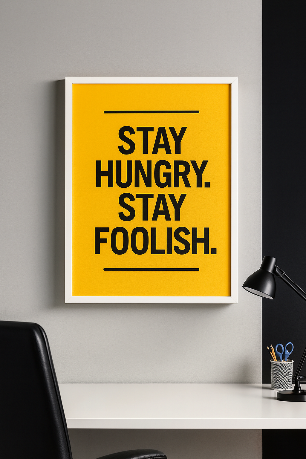 Stay Hungry, Stay Foolish – Motivational Wall Frame